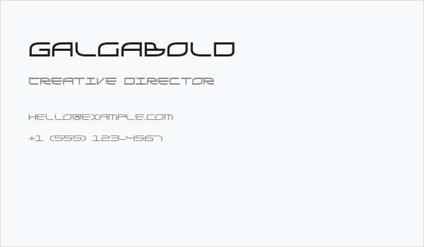 GalgaBold Business Card