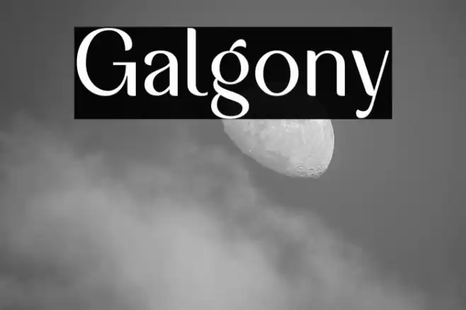 Galgony Font examples