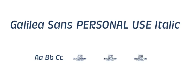 Galilea Sans PERSONAL USE Italic