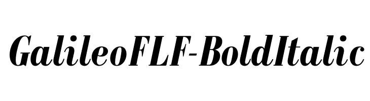 GalileoFLF-BoldItalic Font