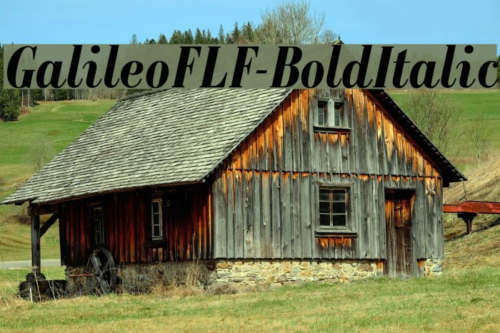 GalileoFLF-BoldItalic Font examples