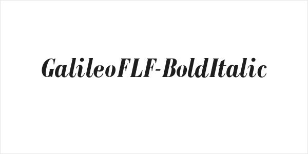 GalileoFLF-BoldItalic Logo