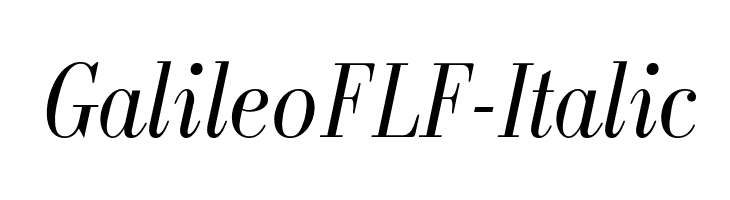 GalileoFLF-Italic Font