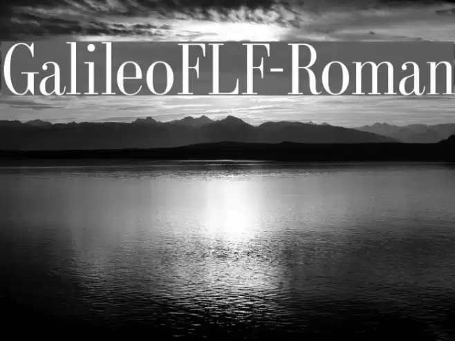GalileoFLF-Roman Font examples