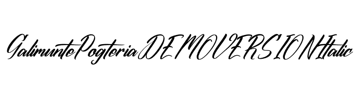 Galimunte Pogteria DEMO VERSION Italic  Free Fonts Download