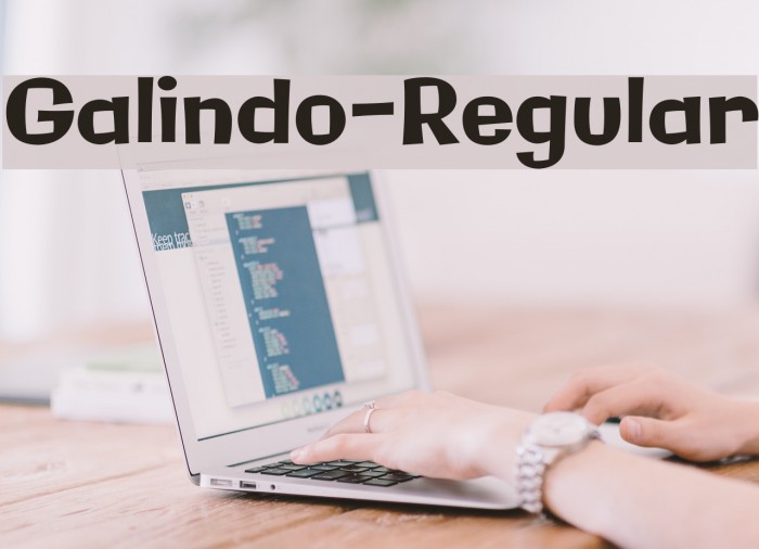 Galindo-Regular Font examples