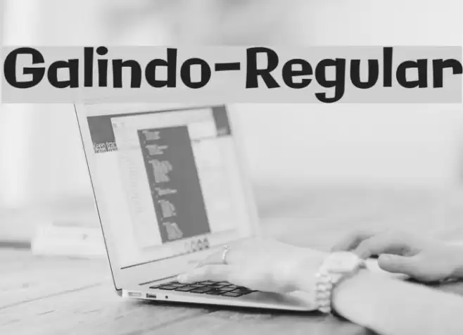 Galindo-Regular Шрифта examples