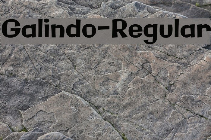 Galindo-Regular Font examples