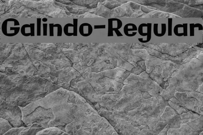 Galindo-Regular Шрифта examples
