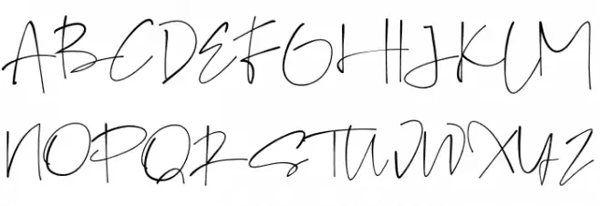 GalintaSignature-free Schriftart Groß