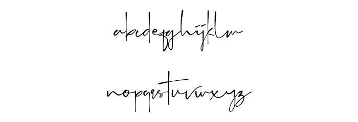 GalintaSignature-free Font LOWERCASE