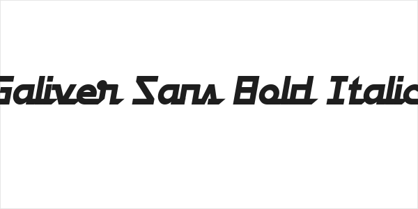 Galiver Sans Bold Italic Logo