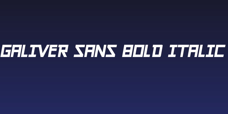 Galiver Sans Bold Italic Social Header