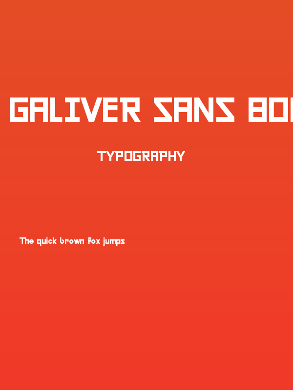 Galiver Sans Bold Poster