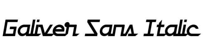 Galiver Sans Italic  font caratteri gratis