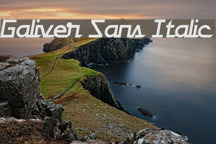 Galiver Sans Italic Font examples