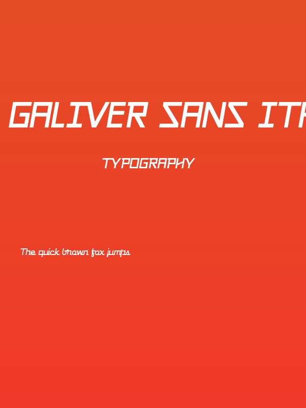 Galiver Sans Italic Poster