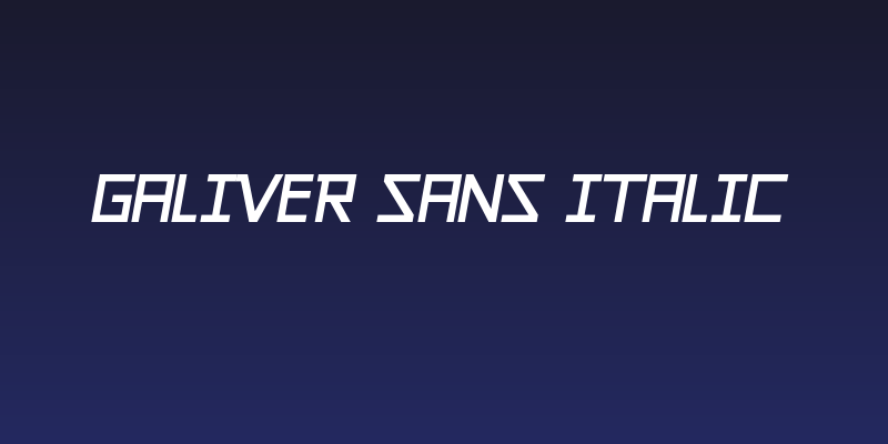 Galiver Sans Italic Social Header