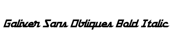 Galiver Sans Obliques Bold Italic  免费字体下载