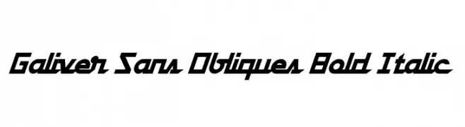 Galiver Sans Obliques Bold Italic  免费字体下载
