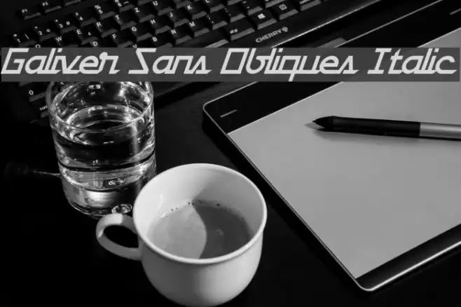 Galiver Sans Obliques Italic Font examples