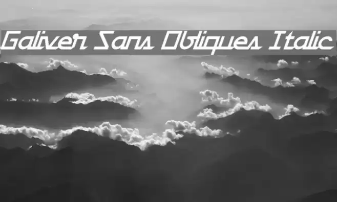 Galiver Sans Obliques Italic Font examples