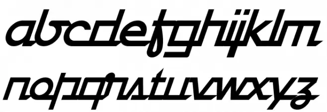Galiver Sans Obliques Italic Font LOWERCASE