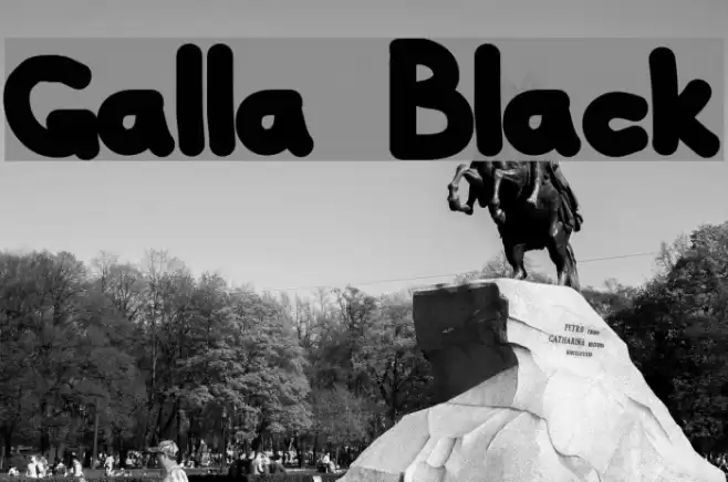 Galla Black フォント examples