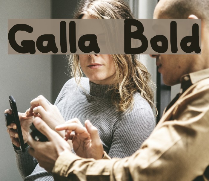 Galla Bold Font examples