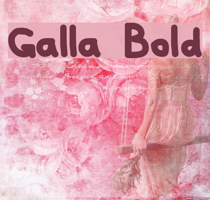 Galla Bold Font examples
