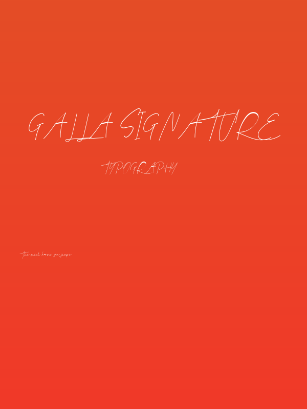 Galla Signature Poster