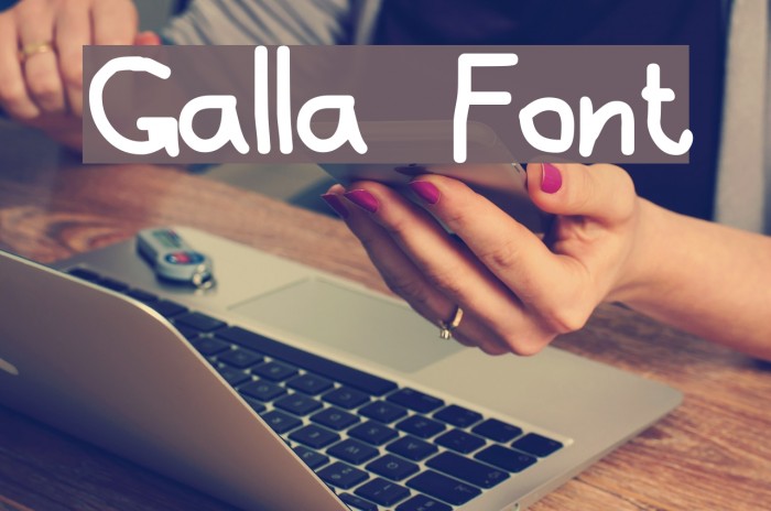Galla Font examples