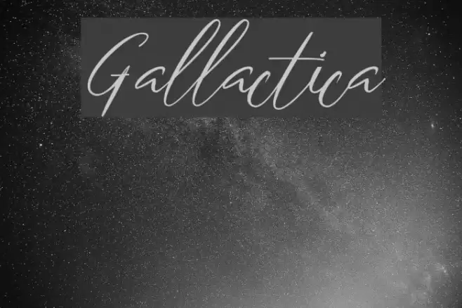 Gallactica Font examples