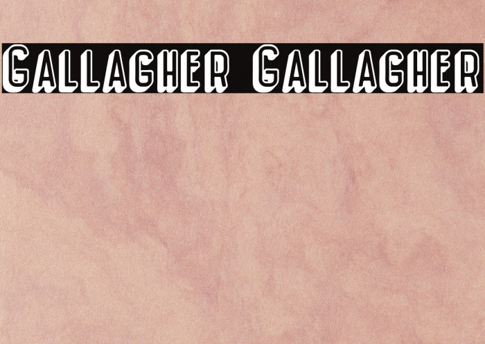 Gallagher Gallagher Font examples