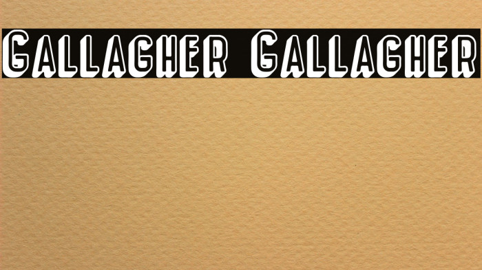 Gallagher Gallagher Font examples