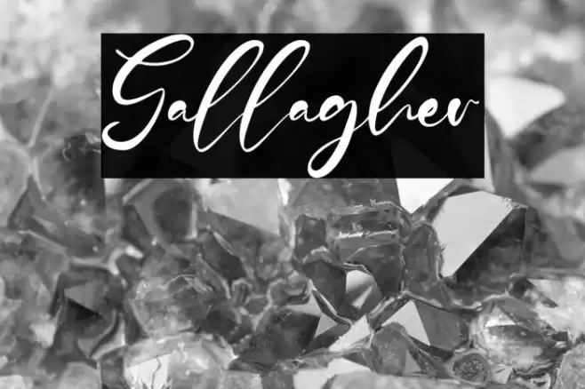 Gallagher Font examples