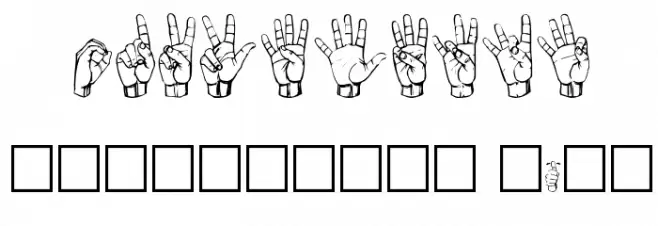 Gallaudet Regular Font OTHER CHARS