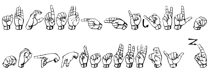 Gallaudet Regular Font LOWERCASE