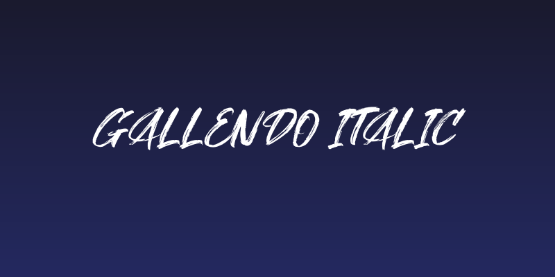 Gallendo Italic Social Header