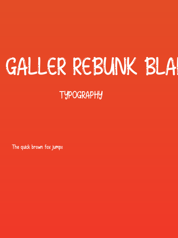 Galler Rebunk Blank Poster