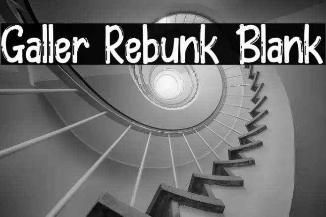 Galler Rebunk Blank फ़ॉन्ट examples