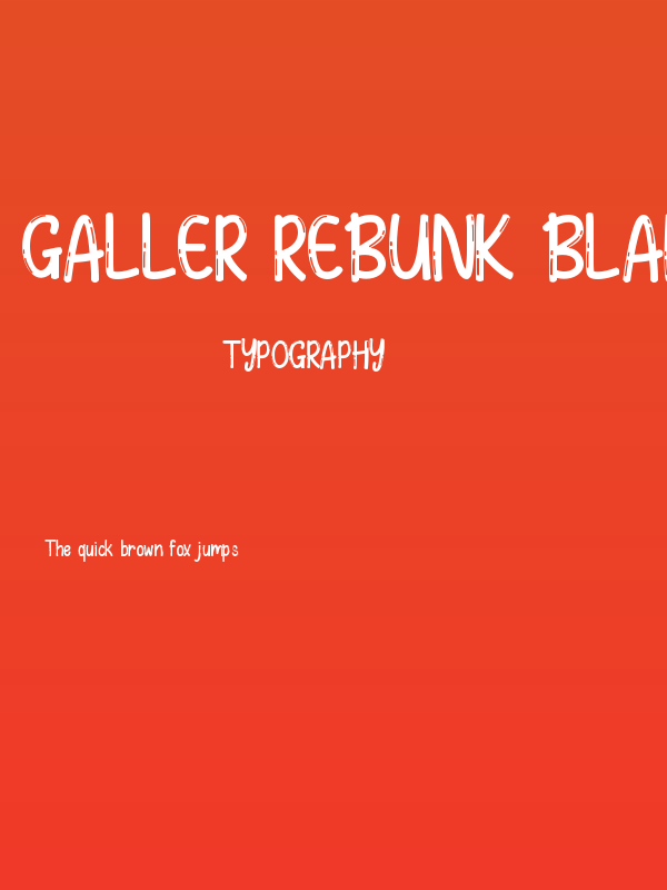 Galler Rebunk Blank Poster