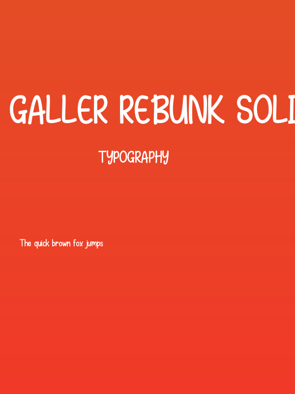 Galler Rebunk Solid Poster