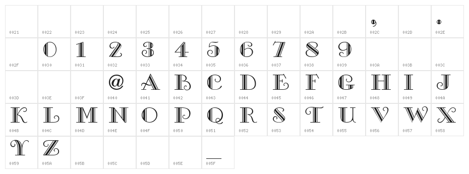 Gallery Character Map
