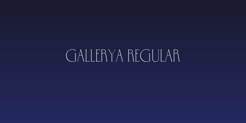 Gallerya Regular Social Header