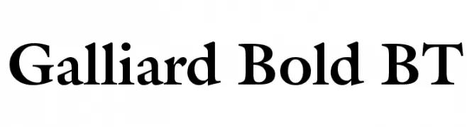 Galliard Bold BT  フリーフォントのダウンロード