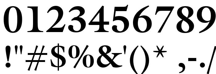 Galliard Bold BT Font OTHER CHARS
