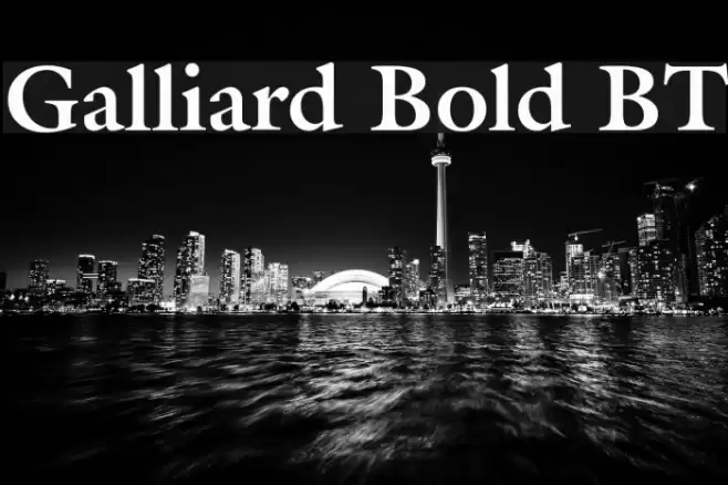 Galliard Bold BT  examples
