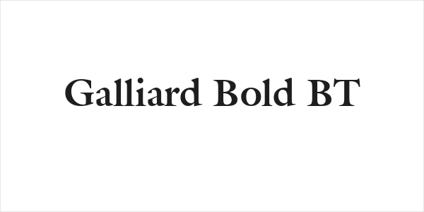 Galliard Bold BT Logo