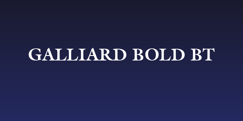 Galliard Bold BT Social Header